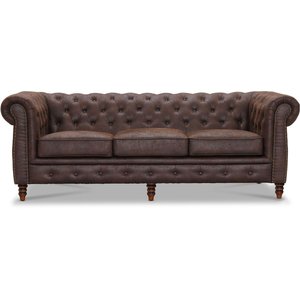 Chesterfield Cambridge 3-sits soffa - Vintage tyg + Matt- och textilrengöring - 3-sits soffor