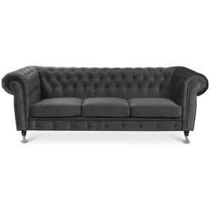 Chesterfield Cambridge Deluxe 3-sits soffa - Fresh 01 - Ljus kitt