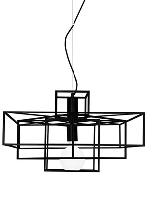 Pendel Cube Mattsvart - Globen Lighting - bild