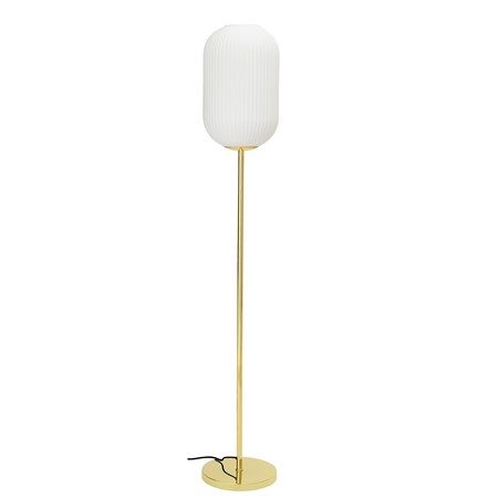 Golvlampa Guld/Metall Böjd - Bloomingville - bild