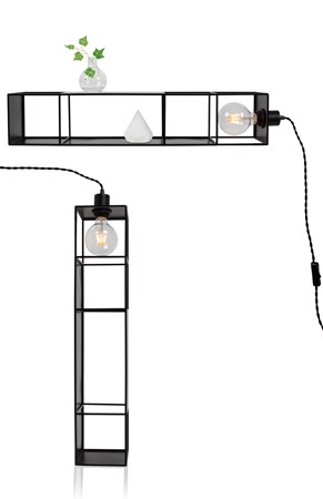 Shelfie Long Vägglampa Svart - Globen Lighting - bild