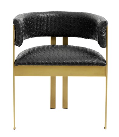 EA dinner chair black weaving/golden - Nordal - bild