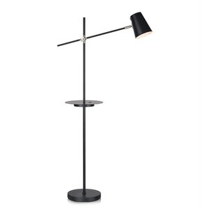 Linear golvlampa med USB - Svart - Golvlampor -Lampor - Golvlampor