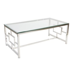 Padova soffbord 130 - Krom/glas - Glasbord