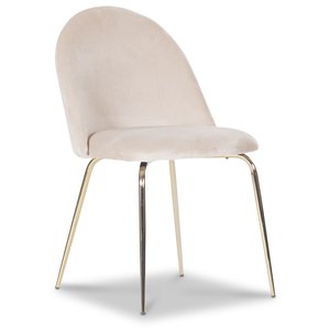 2 st Plaza velvet stol - Beige / Mässing - Klädda & stoppade stolar