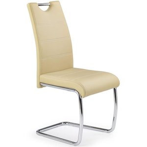 2 st Stol John - Beige/krom - Stolar med metallunderrede