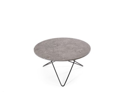 O Table Grå Marmor med Svart Ram Ø80 - OX DENMARQ - bild