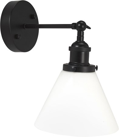 Lambda Vägglampa Svart Opal 18cm - PR Home - bild