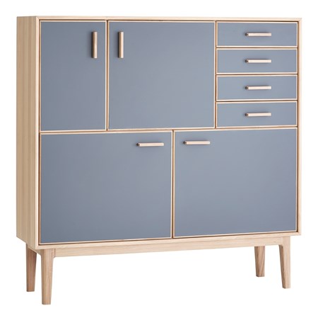 CASØ 700 highboard skåp Grå/ek - CASØ Furniture - bild