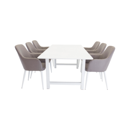 Bild på Matgrupp med Canet bord och 6 st Croft stolar - Venture Home