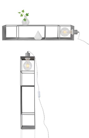 Shelfie Long Vägglampa Grå - Globen Lighting - bild