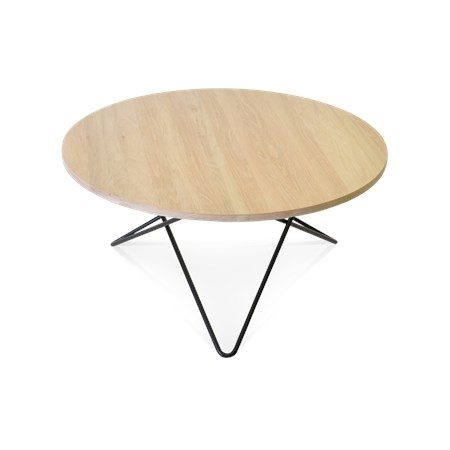 O Table Ekträ med Svart Ram Ø80 - OX DENMARQ - bild