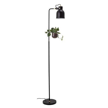 Golvlampa Svart Metall med blomkruka - Bloomingville - bild