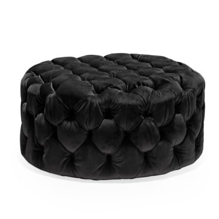 Bild på BELGRAVIA Sittpuff Velvet Onyx Black från SoffaDirekt