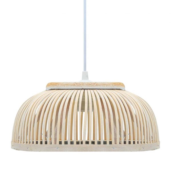 Bild på vidaXL Taklampa bambu 40 W 30x12 cm halvglob E27