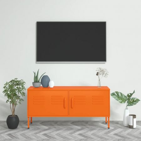 Bild på vidaXL Tv-bänk orange 105x35x50 cm stål