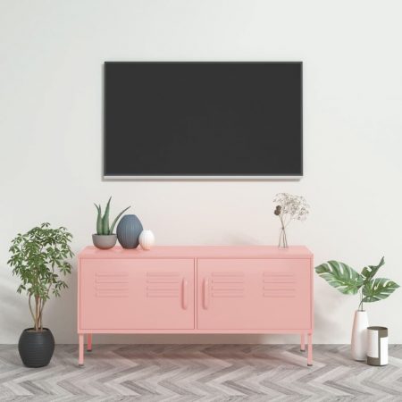 Bild på vidaXL Tv-bänk pink 105x35x50 cm stål