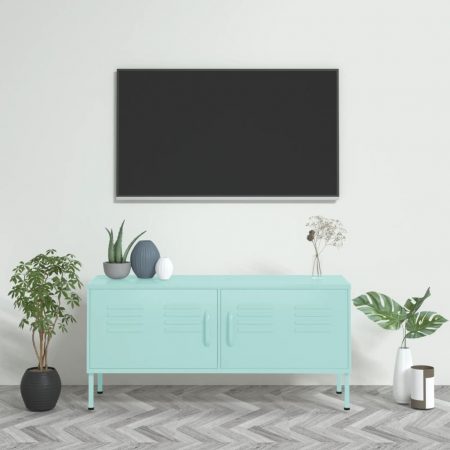 Bild på vidaXL Tv-bänk mintgrön 105x35x50 cm stål