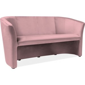 Charity 3- sits soffa - Rosa sammet - 3-sits soffor