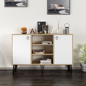 Ege skänk - Ek/vit - Skänkar & Sideboards -Skänkar & Sideboards - Hyllor & Förvaring