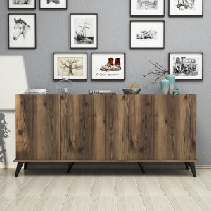 Elegant skänk - Valnöt/svart marmor - Skänkar & Sideboards -Skänkar & Sideboards - Hyllor & Förvaring