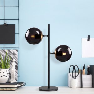 Fasett bordslampa opal - Svart - Bordslampor -Lampor - Bordslampor