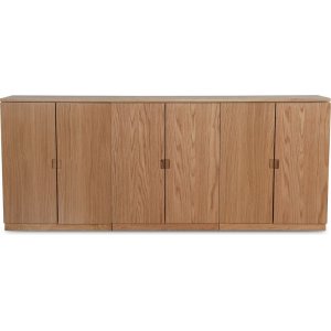 Level sideboard med släta dörrar B210 cm - Ek - Skänkar & Sideboards -Skänkar & Sideboards - Hyllor & Förvaring