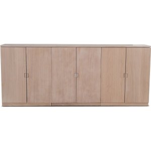 Level sideboard med släta dörrar B210 cm - Whitewash - Skänkar & Sideboards -Skänkar & Sideboards - Hyllor & Förvaring