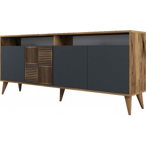 Milan skänk 180 cm - Valnöt/antracit - Skänkar & Sideboards -Skänkar & Sideboards - Hyllor & Förvaring