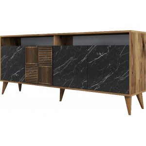 Milan skänk 180 cm - Valnöt/svart - Skänkar & Sideboards -Skänkar & Sideboards - Hyllor & Förvaring