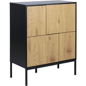 Seaford skänk 80 cm - Svart/ek - Skänkar & Sideboards -Skänkar & Sideboards - Hyllor & Förvaring