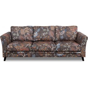 Ekerö 3-sits blommig soffa - Eden Parrot Brown - 3-sits soffor