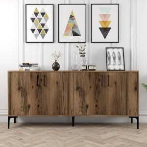 Kiev skänk 180 cm - Valnöt - Skänkar & Sideboards -Skänkar & Sideboards - Hyllor & Förvaring