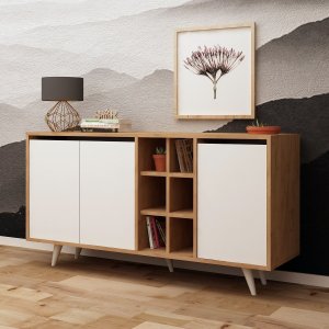 Seria skänk - Ek/vit - Skänkar & Sideboards -Skänkar & Sideboards - Hyllor & Förvaring