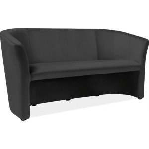 Charity 3-sits soffa - Svart sammet - 3-sits soffor