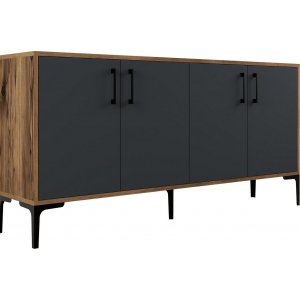 Kiev skänk 160 cm - Valnöt/antracit - Skänkar & Sideboards -Skänkar & Sideboards - Hyllor & Förvaring