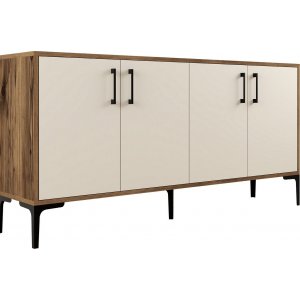 Kiev skänk 160 cm - Valnöt/gräddvit - Skänkar & Sideboards -Skänkar & Sideboards - Hyllor & Förvaring