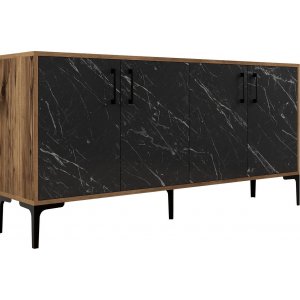 Kiev skänk 160 cm - Valnöt/svart marmor - Skänkar & Sideboards -Skänkar & Sideboards - Hyllor & Förvaring