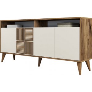 Milan skänk 160 cm - Valnöt/gräddvit - Skänkar & Sideboards -Skänkar & Sideboards - Hyllor & Förvaring