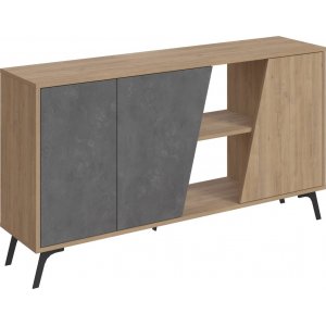 Fione skänk 150 cm - Ek/grå - Skänkar & Sideboards -Skänkar & Sideboards - Hyllor & Förvaring