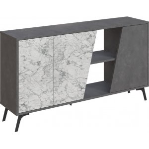 Fione skänk 150 cm - Grå/vit marmor - Skänkar & Sideboards -Skänkar & Sideboards - Hyllor & Förvaring