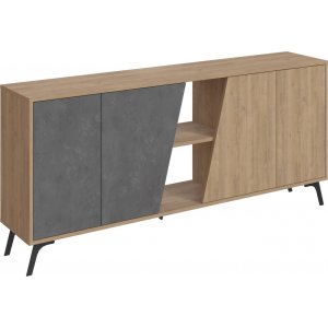 Fione skänk 180 cm - Ek/grå - Skänkar & Sideboards -Skänkar & Sideboards - Hyllor & Förvaring