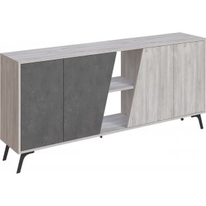 Fione skänk 180 cm - Vit/grå - Skänkar & Sideboards -Skänkar & Sideboards - Hyllor & Förvaring