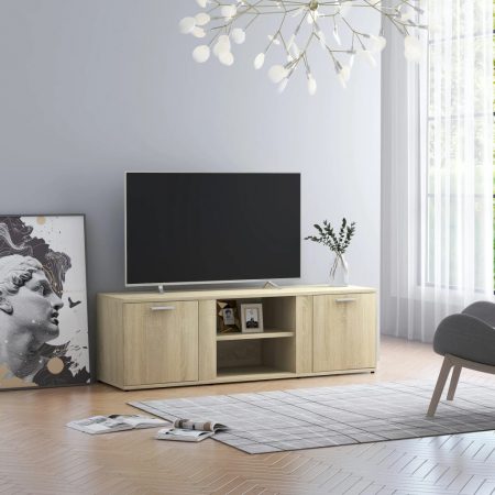 Bild på vidaXL TV-bänk sonoma-ek 120x34x37 cm spånskiva