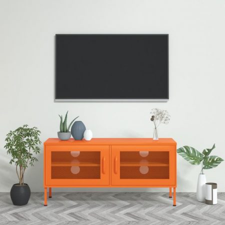 Bild på vidaXL Tv-bänk orange 105x35x50 cm stål