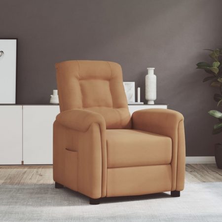 Bild på vidaXL Reclinerfåtölj taupe mikrofibertyg