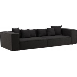 Gillholmen 3-sits soffa - Svart boucle - 3-sits soffor