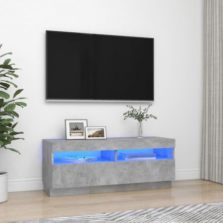 Bild på vidaXL TV-bänk med LED-belysning betonggrå 100x35x40 cm